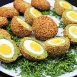 Boiled Egg Stuffed Falafel